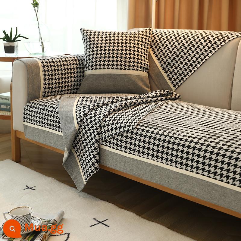 Sofa đệm bốn mùa đa năng đệm nhẹ sang trọng hiện đại bọc sofa cao cấp 2022 sofa mới khăn trải vải tùy chỉnh - Buyun-màu xám