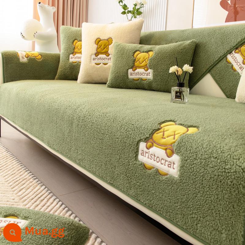 Mùa Đông Sang Trọng Ghế Sofa Đệm Bốn Mùa Đa Năng 2022 Mới Đệm Chống Trơn Trượt Chăn Bao Gồm Tất Đa Năng Bao Khăn Vải - Xiong Xin-Green