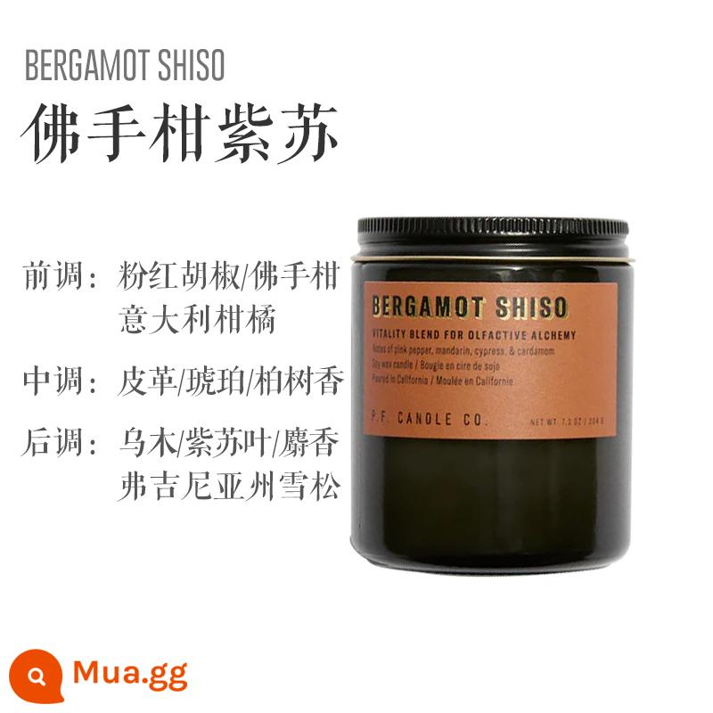 nến thơm pfcandle pf trong nhà hương thơm lâu dài P.F.CANDLE CO bluebox quà tặng sinh nhật - Cam Bergamot tía tô-204g