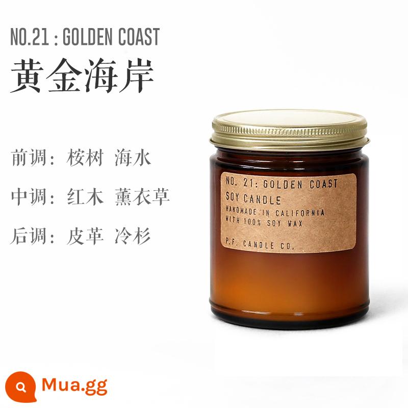 nến thơm pfcandle pf trong nhà hương thơm lâu dài P.F.CANDLE CO bluebox quà tặng sinh nhật - Gold Coast-204g