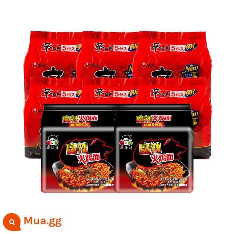 Nongshim Shin Ramen Nấm Bò Mì Ăn Liền Hương Vị Hàn Quốc Mì Ăn Liền 120g*40 Túi FCL - 30 túi mì nấm Nongshim + 10 túi sốt cay Boy’s Magic