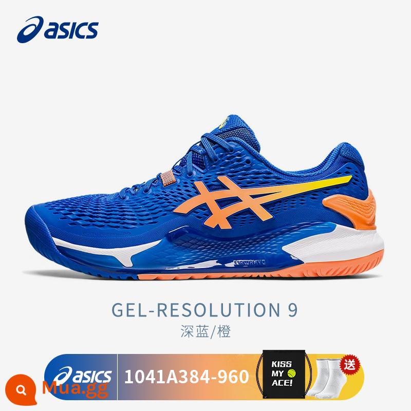 Giày Tennis Asics Arthur Resolution R8/R9 Huấn Luyện Thi Đấu Nam Nữ Giày Thể Thao Quần Vợt Chuyên Nghiệp - RS9 xanh đậm [tặng kèm túi đựng giày + tất tennis] 1041A384-960