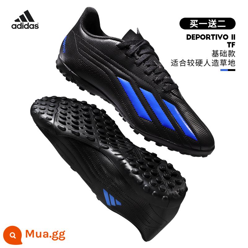 AdidasGiày đá bóng nam đinh gãy TF thể thao chính hãng chống trơn trượt trẻ em học sinh tiểu học giày cỏ nhân tạo - Phiên bản người lớn màu xanh đen