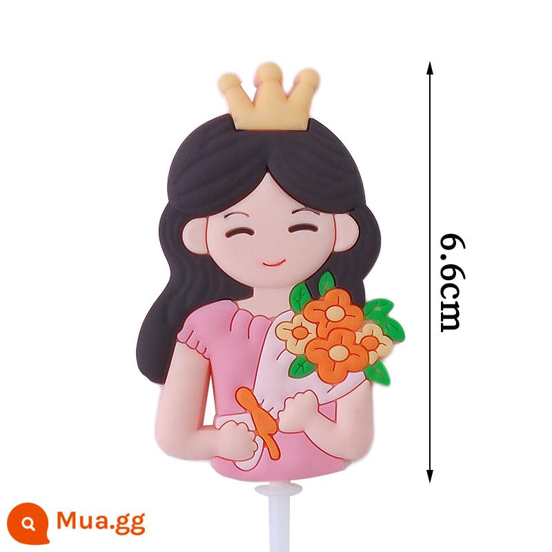 38 Happy Goddess's Day Chèn Thẻ Trang Trí Bánh Nữ Hoàng Lái Xe Quay Lại Xem Cô Gái Cắm Sinh Nhật Của Mẹ Nướng Thẻ - Màu xanh nhạt