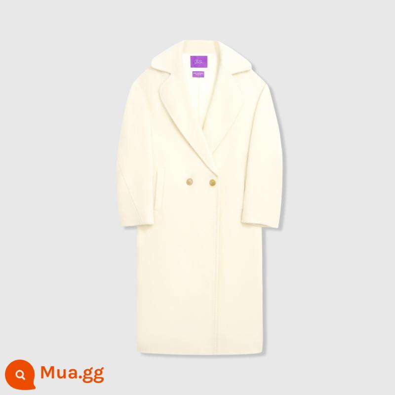 UNICA/nâng cấp chữ ký TeddyCoat_áo khoác len cashmere gấu lớn cổ điển cho bé Suli - [Nhãn màu tím có giới hạn·INCA Cloud White]