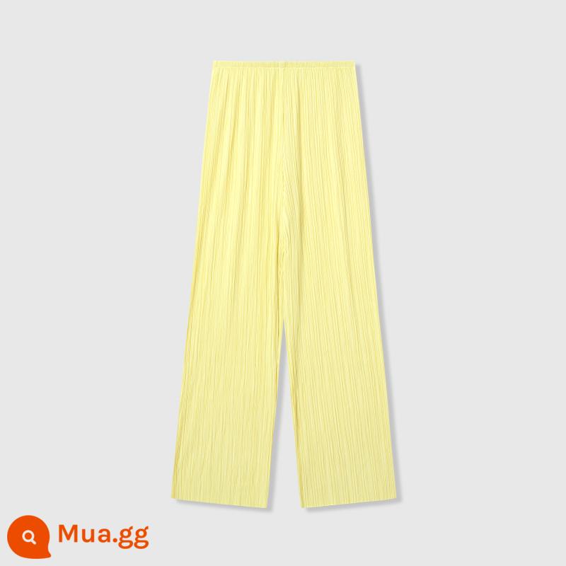 UNICA/Hot Sales Hơn 10.000_Lazy B Lost_Quần ống rộng xếp ly nội tạng nhập khẩu Hàn Quốc - [CE Chick Yellow] Phiên bản dài cổ điển