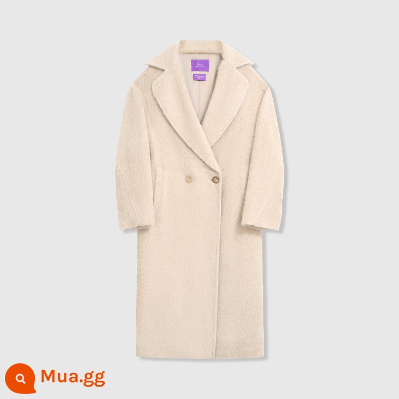 UNICA/nâng cấp chữ ký TeddyCoat_áo khoác len cashmere gấu lớn cổ điển cho bé Suli - [Nhãn màu tím có hạn·Màu bột yến mạch dừa lạc đà không bướu]