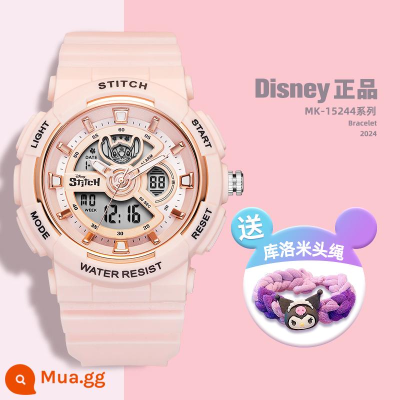 Đồng hồ điện tử Disney nữ học sinh thể thao cơ cô gái chống nước kỳ lân học sinh trung học cơ sở đồng hồ bé gái - Stitch-Sakura Pink [mẫu mới 2024 trên thị trường]