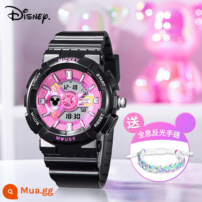 Disney doanh đồng hồ nữ học sinh THCS học sinh THPT nữ trẻ em đồng hồ điện tử chống nước học sinh tiểu học - Sweet Cool Black [Ủy quyền xác thực chính thức của Disney]