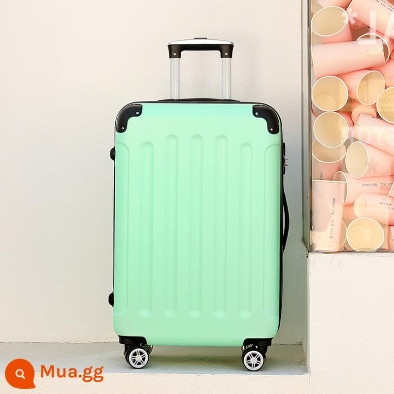 Vali mới cho nữ sinh viên hộp mật khẩu xe đẩy nhỏ tươi Hộp khí du lịch nhỏ 20 inch Vali da 24 inch cho nam - Màu xanh lá cây [kiểu góc chống va chạm]