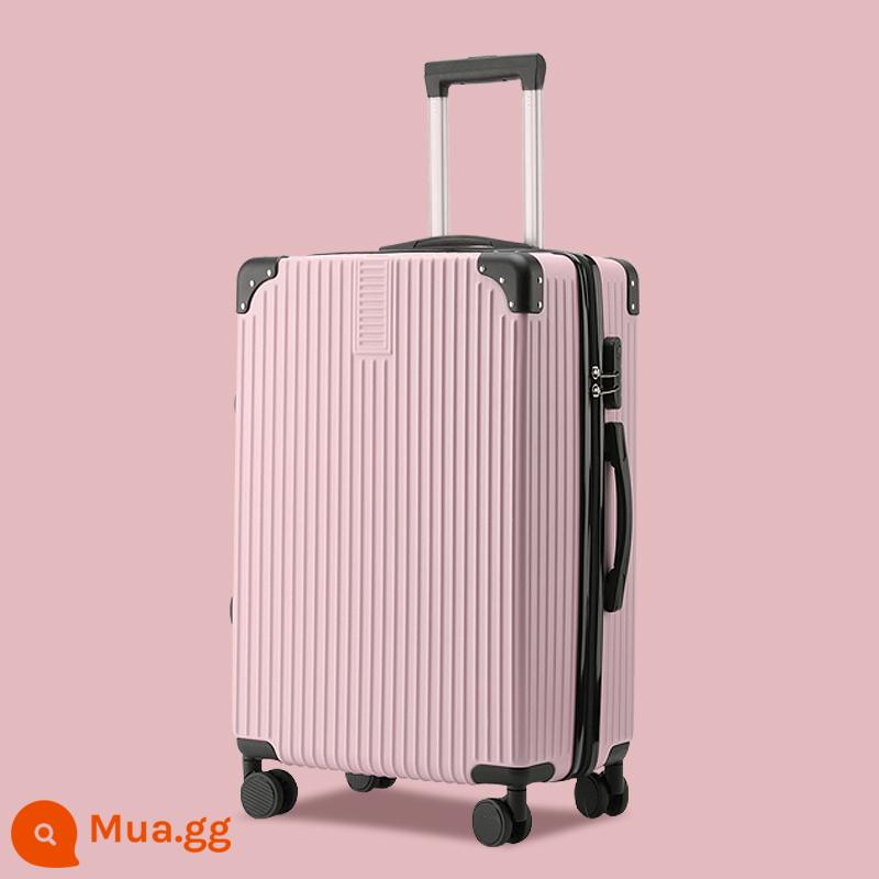 Vali mới cho nữ sinh viên hộp mật khẩu xe đẩy nhỏ tươi Hộp khí du lịch nhỏ 20 inch Vali da 24 inch cho nam - Màu hoa sen [hình ảnh chính phong cách cổ điển]