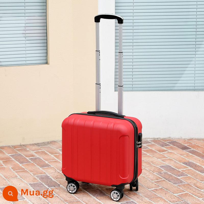 Vali sinh viên nam và nữ mini nhỏ 18 inch du lịch nội trú Vali xe đẩy mật khẩu ánh sáng cổ điển Nhật Bản - Đỏ [Bền-Cổ điển]