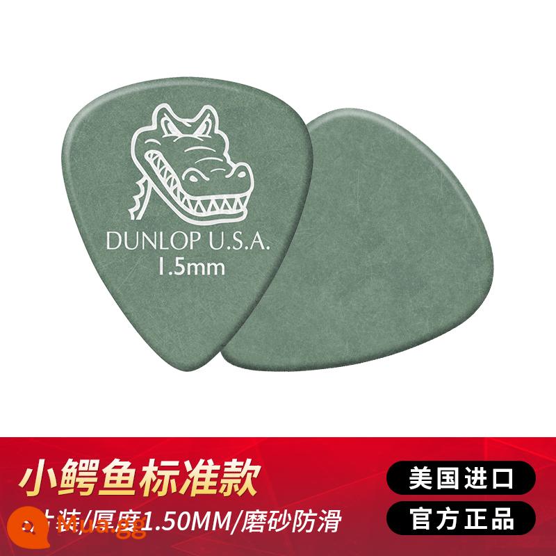 Dunlop dân gian đàn guitar acoustic pick chính hãng đàn guitar điện Dunlop gảy đàn pick lò xo chống trượt cá sấu pick - [3 cái] Xanh 1,50mm