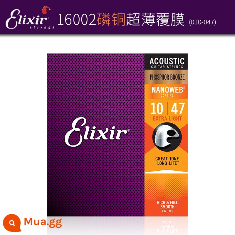 Dây Đàn Guitar Acoustic Elix 16052 Ballad 11052 Dây Đàn Guitar Trọn Bộ ELIXIR Elix - 16002|Lớp phủ siêu mỏng bằng đồng Phosphor 010-047