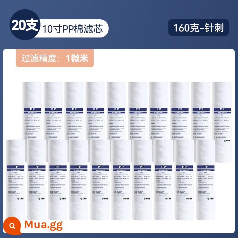 Máy lọc nước bông PP 10 inch Bộ lọc đa năng hộ gia đình Phần tử lọc 10 inch máy lọc nước máy lọc nước Máy lọc nước pp cotton - Gói châm cứu 160 g gồm 20 gói (1 micron)