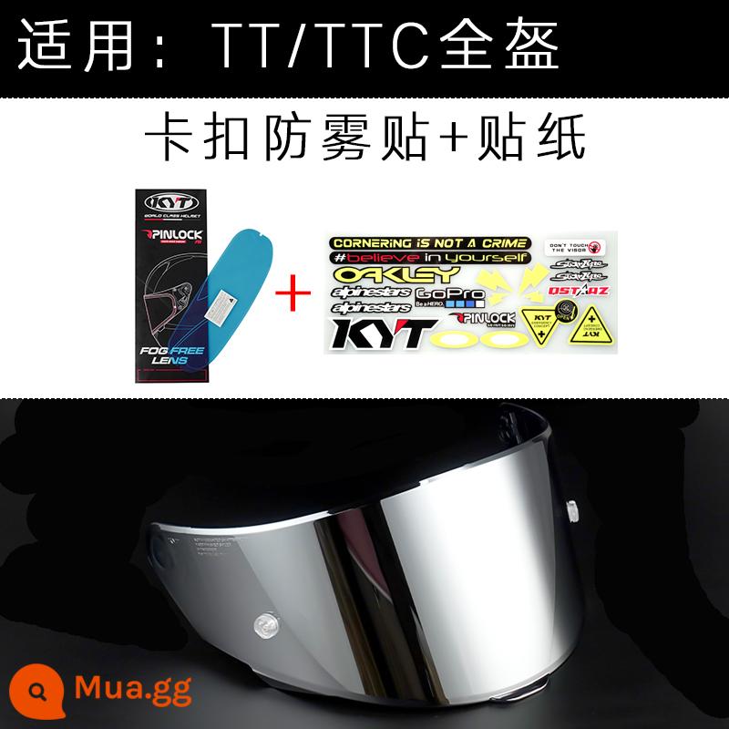 kyt k2 ttc nfr nx nz đầu máy mũ bảo hiểm đầy đủ kính siêu cha thảm sát Marvel miếng dán chống sương mù - Mạ bạc TT + miếng dán chống sương mù đặc biệt