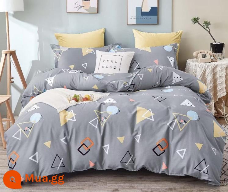 Vải Cotton Dày Dặn Giường Vỏ Chăn 4 Bộ Chăn Ga Vải Hai Dây Rộng Hoa Lớn Vải Cotton Chế Biến Tùy Chỉnh - Màu sắc: 828