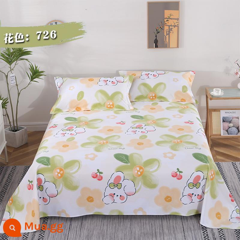 Vải Cotton Dày Dặn Giường Vỏ Chăn 4 Bộ Chăn Ga Vải Hai Dây Rộng Hoa Lớn Vải Cotton Chế Biến Tùy Chỉnh - Màu sắc: 726