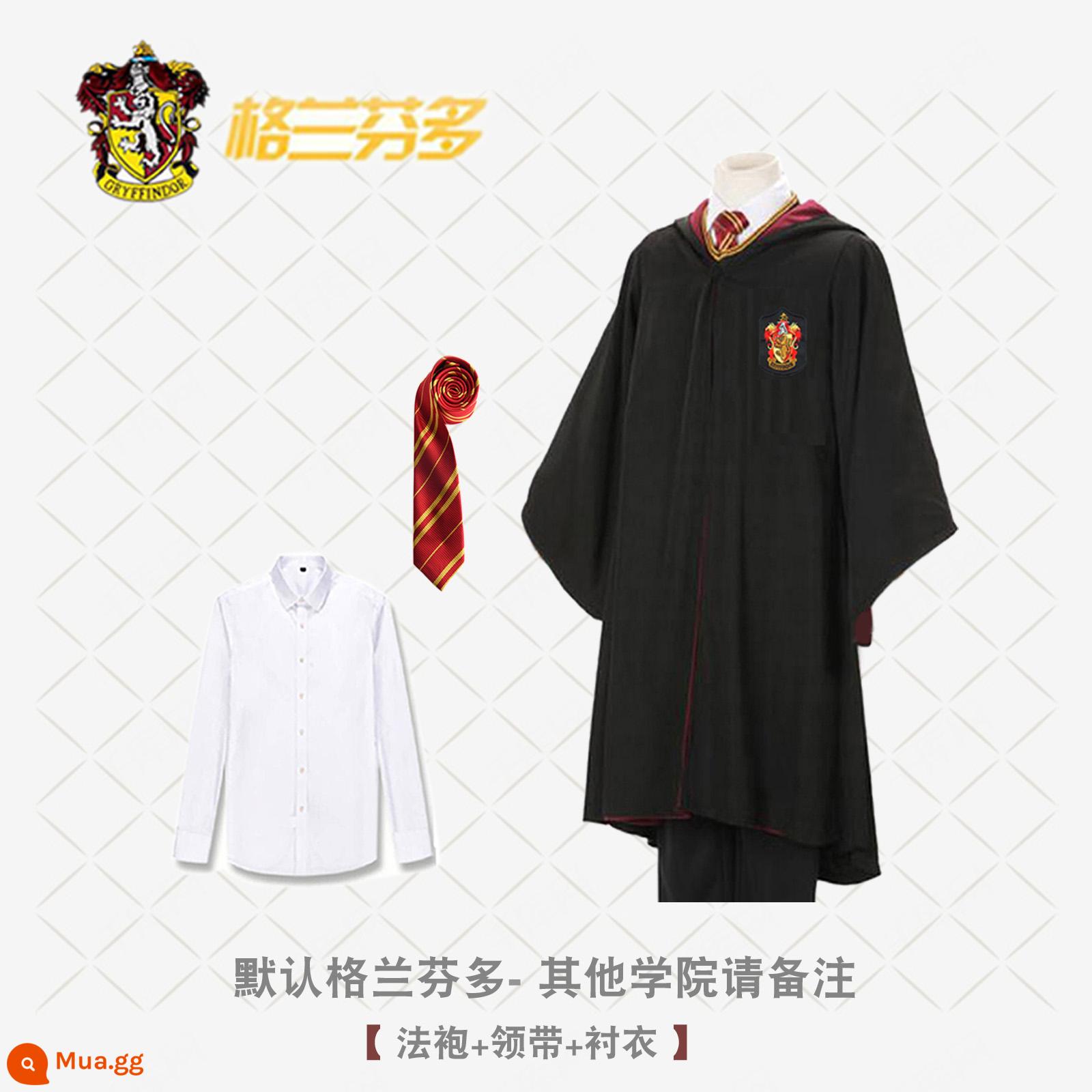 Bướm Harry's Potter Cosplay Quần áo Grandma Fensin Dostlin Magic Robe School Đồng phục học viện - Áo choàng Gryffindor + cà vạt + áo sơ mi