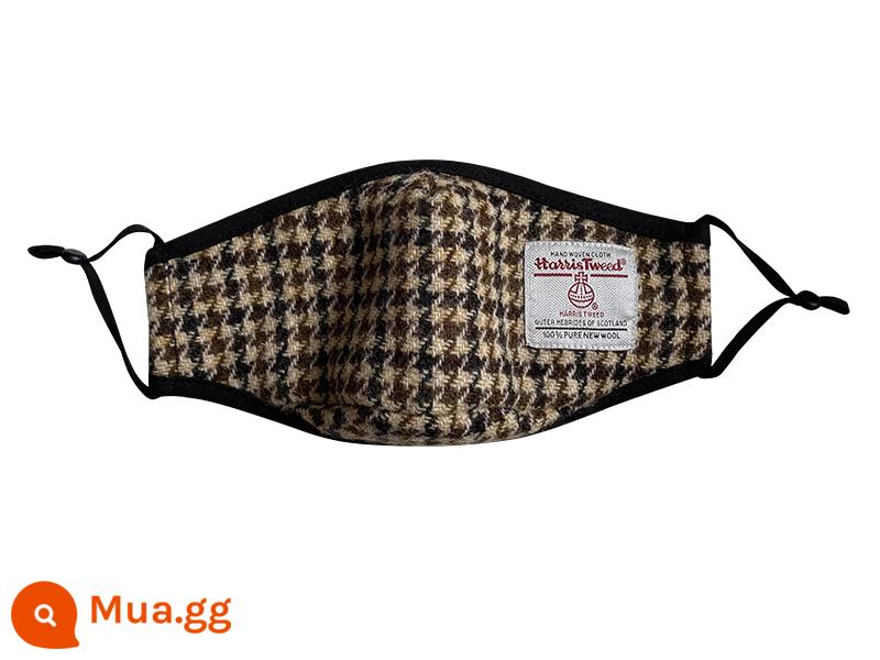 Harris Tweed xịn và xịn làm quà giữ ấm cho ai đó và khẩu trang cắt 3 chiều - Mặt nạ Harris/Houndstooth