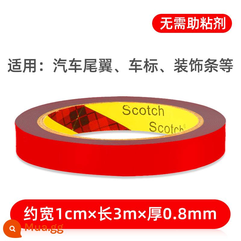 3M Keo 2 Mặt Mạnh Mẽ Viscose Xe Đặc Biệt Không Đánh Dấu Miếng Dán Độ Nhớt Cao Trang Trí Xe Ô Tô logo Đuôi Keo Dán Đặc Biệt - Không cần sơn lót ⭐rộng 1,0cm x dài 3m x dày 0,8mm