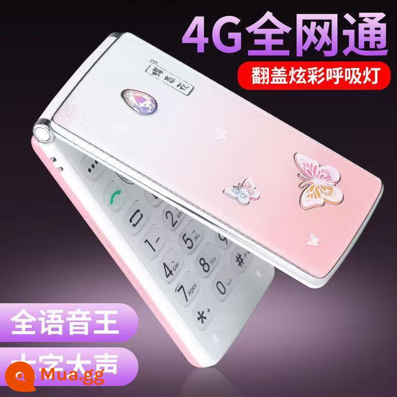 ROTON D520 Full Netcom 4G Flip Cover Viễn Thông Di Động Người Cao Tuổi Máy Thời Trang Nam Nữ Giọng Lớn Điện Thoại Di Động w666 - Màu hồng (tất cả Netcom 4G)