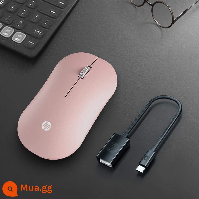 hp chuột không dây bluetooth tắt tiếng máy tính xách tay văn phòng chế độ kép thích hợp cho máy tính bảng ipad mac apple - [Gói chuyển đổi Secret Pink] Chuột không dây + Cáp chuyển đổi (Type-C sang USB)