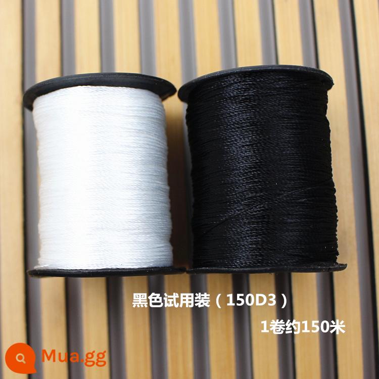 Máy may chủ đề hộ gia đình lớn cuộn da sợi handmade sợi nylon cường độ cao lụa màu sáng sợi tơ jeans sợi dày - Gói dùng thử (Đen + Trắng) [150D3 lượt chia sẻ]