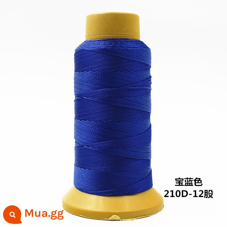 Máy may chủ đề hộ gia đình lớn cuộn da sợi handmade sợi nylon cường độ cao lụa màu sáng sợi tơ jeans sợi dày - Màu xanh đậm 210D12[600D]