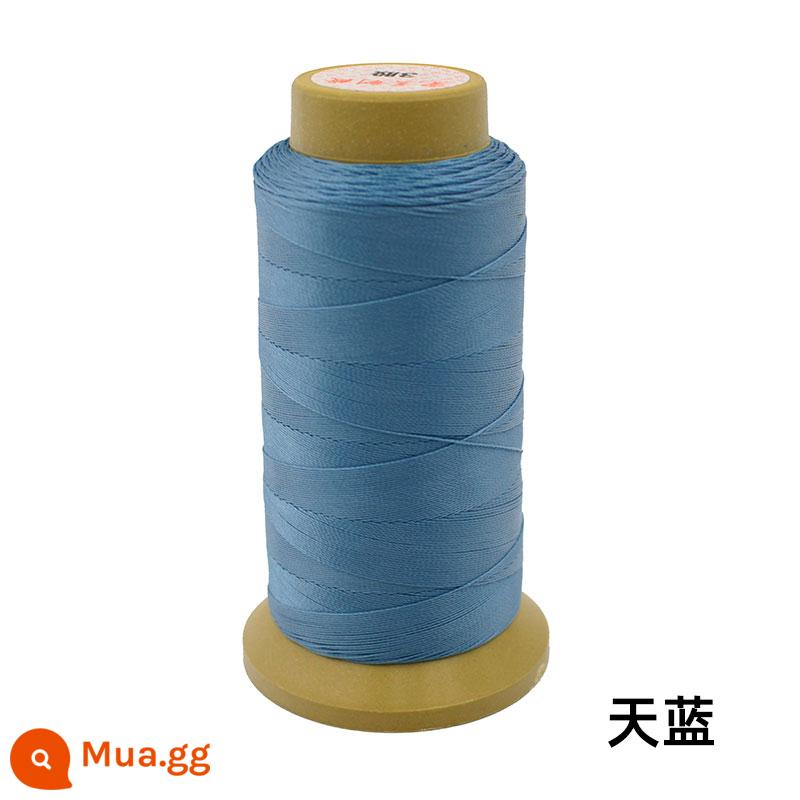 Máy may chủ đề hộ gia đình lớn cuộn da sợi handmade sợi nylon cường độ cao lụa màu sáng sợi tơ jeans sợi dày - Xanh da trời 210-D3