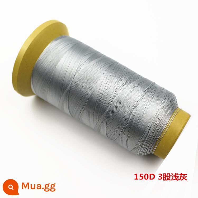 Máy may chủ đề hộ gia đình lớn cuộn da sợi handmade sợi nylon cường độ cao lụa màu sáng sợi tơ jeans sợi dày - Màu sắc: xám nhạt 150D3