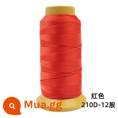 Máy may chủ đề hộ gia đình lớn cuộn da sợi handmade sợi nylon cường độ cao lụa màu sáng sợi tơ jeans sợi dày - Đỏ 210D12[600D]