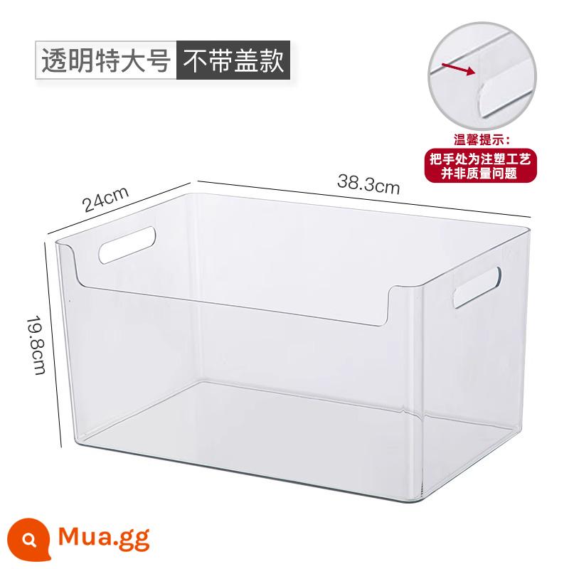 Taili Để Bàn Hộp Bảo Quản Acrylic Trong Suốt Hộp Bếp Ăn Nhẹ Giỏ Đựng Mỹ Phẩm Mặt Nạ Hoàn Thiện Hộp - Trong suốt cực lớn - Không che