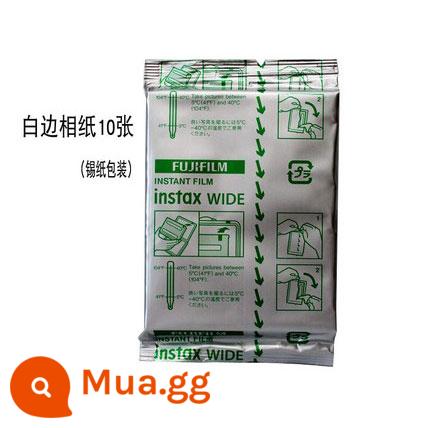 Giấy ảnh Fuji Polaroid 5 inch WIDE200/210/300 viền trắng giấy ảnh khổ rộng phim rộng - 10 cạnh trắng 2025 ngày mới + miếng dán góc