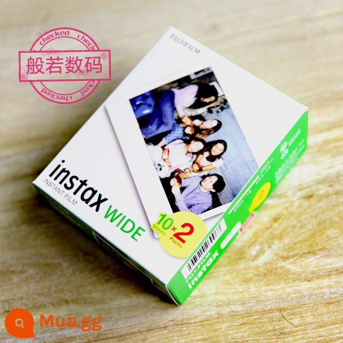 Giấy ảnh Fuji Polaroid 5 inch WIDE200/210/300 viền trắng giấy ảnh khổ rộng phim rộng - 20 tờ viền trắng, ngày mới 2025 + miếng dán góc