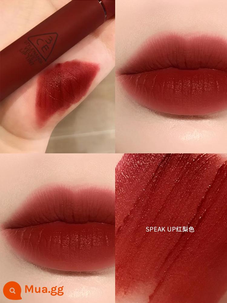 Son kem lì 3CE Velvet Matte Matte Lipstick Laydown Daffodil màu đỏ gạch chính hãng cho nữ 3CE Hàn Quốc - LÊN TIẾNG màu quả lê đỏ ♥ (màu cổ tích)