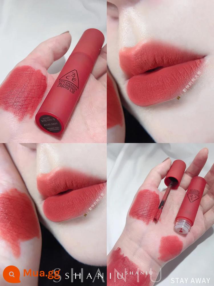 Son kem lì 3CE Velvet Matte Matte Lipstick Laydown Daffodil màu đỏ gạch chính hãng cho nữ 3CE Hàn Quốc - TRÁNH XA Kem Cam Gạch