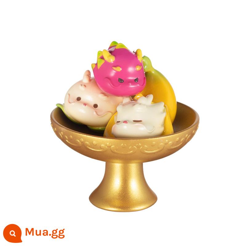 Tử Cấm Thành Bảo tàng Taobao Wenchuang Shenlong Tiệc Xiaolongbao Máy tính để bàn Mô hình trang trí Ngày nhà giáo Món quà sinh nhật Tanabata - món ăn trái cây