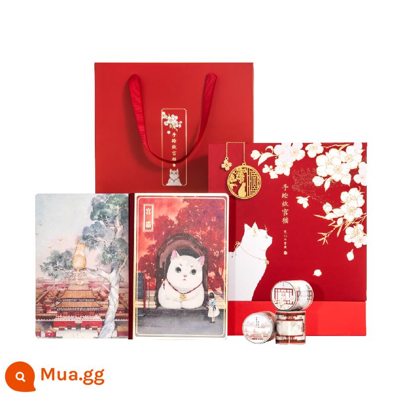 Tử Cấm Thành Cung văn hóa và sáng tạo Taobao Mèo Máy tính xách tay Văn phòng phẩm Hộp quà tặng Sinh viên Giáng sinh Năm mới Quà sinh nhật Quà lưu niệm bạn đồng hành của các cô gái - Bộ Bảo Vệ Laptop Mèo Tử Cấm Thành Kèm Túi Quà