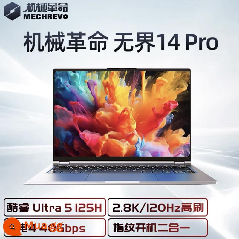 Cuộc cách mạng cơ học không giới hạn 14+/14Pro 2.8K Máy tính xách tay di động mỏng và nhẹ dành cho sinh viên Phiên bản AMD 2023 - [Sản phẩm mới bán chạy] Không giới hạn 14Pro Ultra 5 125H/Màn hình tích hợp/120Hz