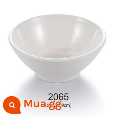 Bát cơm trắng phòng ăn bộ đồ ăn melamine giả sứ nhựa bát nhỏ chống rơi hàn quốc cá tính sáng tạo bát hộ gia đình - 2065