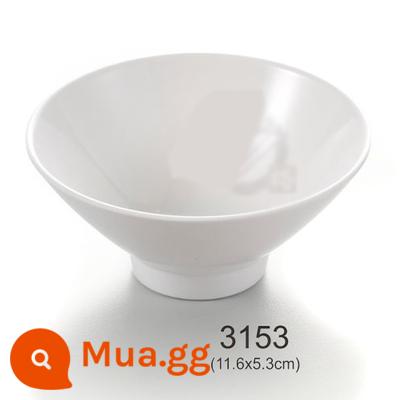 Bát cơm trắng phòng ăn bộ đồ ăn melamine giả sứ nhựa bát nhỏ chống rơi hàn quốc cá tính sáng tạo bát hộ gia đình - 3153