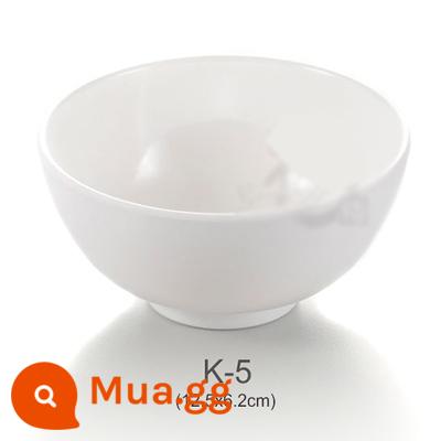 Bát cơm trắng phòng ăn bộ đồ ăn melamine giả sứ nhựa bát nhỏ chống rơi hàn quốc cá tính sáng tạo bát hộ gia đình - K-5