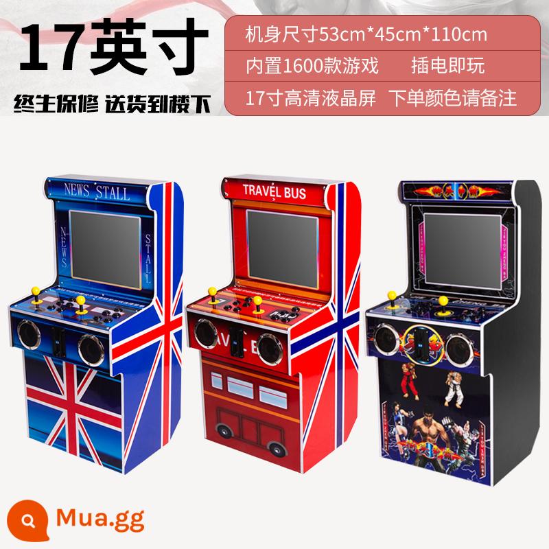 Moonlight Treasure Box bảng điều khiển trò chơi quy mô lớn Boxing King 97 máy tính để bàn máy arcade hoài cổ tích hợp rocker đôi chiến đấu vận hành bằng đồng xu tại nhà - Phím lốc xoáy đen 17 inch 16G 8000 game