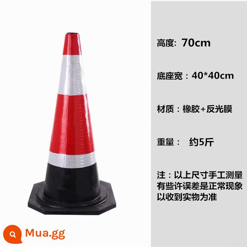 Cao Su 70CM Đường Nón 50CM Kem Nón Phản Quang Nón 90CM Nón Giao Thông An Toàn Rào Chắn Cô Lập Bến Tàu - Nón đường cao su 70CM: 5 catties