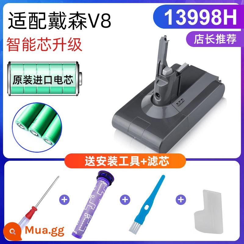 Tương thích với thay thế pin máy hút bụi Dyson v6v7v8v10v11V15 Danh sách phụ kiện máy hút bụi Dyson - Tương thích với dòng Dyson V8 [13998H] {được khuyến nghị để có thời lượng pin dài}