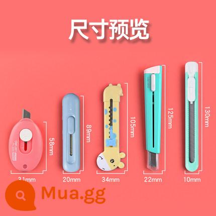 Mini Mạnh Mẽ Nghệ Thuật Dao Bung Gói Thể Hiện Dao Gói Dụng Cụ Mở Di Động Cắt Bằng Thép Không Gỉ Trắng Tự Động Thu Nhỏ - [Năm mẫu hỗn hợp] Màu sắc ngẫu nhiên