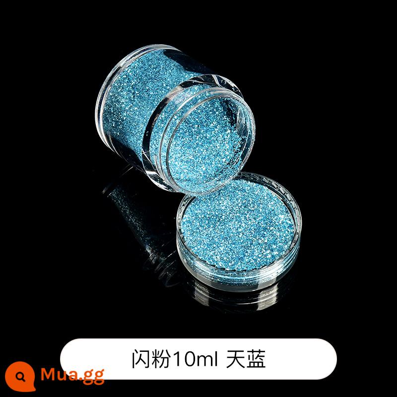 Mịn đèn flash bột tự làm chất liệu handmade Đầm pha lê keo AB keo khuôn nhựa UV keo cát lún mạt chược phụ - Long lanh 10ml màu xanh da trời