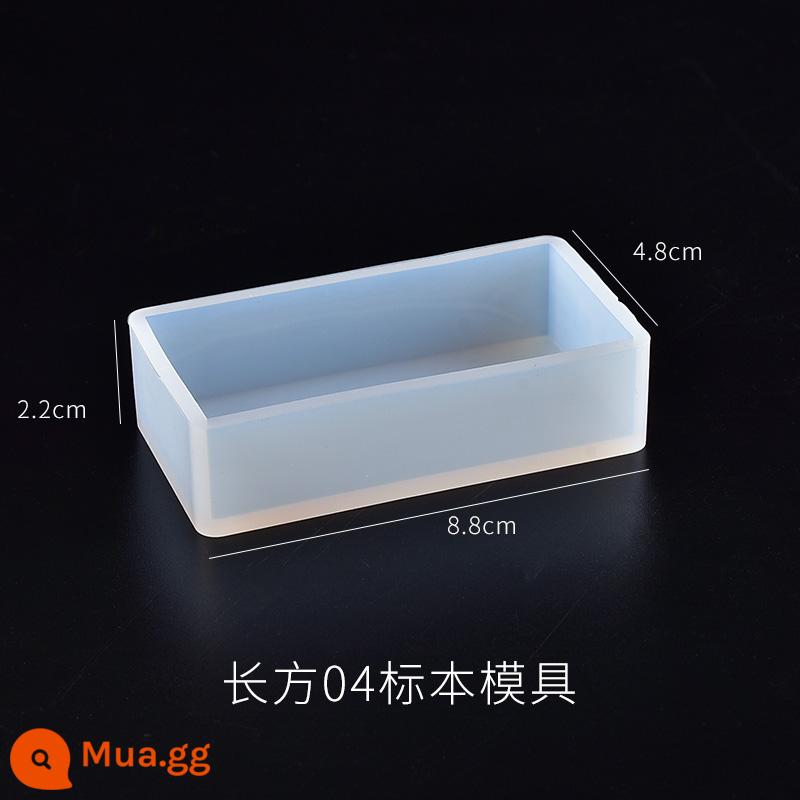 Miễn phí vận chuyển khuôn silicone bộ sưu tập pha lê keo AB keo handmade tự làm gói nguyên liệu nhựa epoxy keo mài mòn móng vuốt mèo - Hình khối (bên trong 8x4x2cm) (mặt gương)