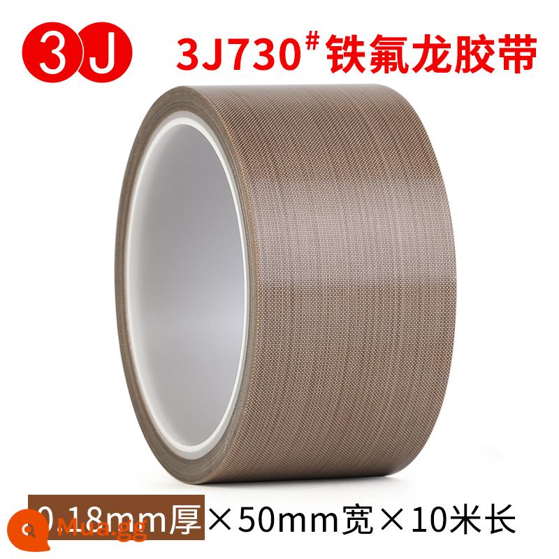 3J730 Băng Teflon chịu nhiệt độ cao bảng mạch cách nhiệt chống nhiệt độ cao chống bỏng cách nhiệt chống cháy chịu mài mòn chịu nhiệt 300 độ máy cắt túi máy hút chân không đóng gói băng vải niêm phong Băng Teflon - Rộng 50mm x dày 0,18 x 10 mét